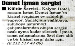 Ressam smet Demet man Cumhuriyet Gazetesi 2009
